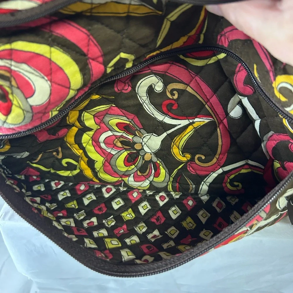 Vera Bradley Hobo Bag Floral Design with vintage lock and key pushet- Vintage